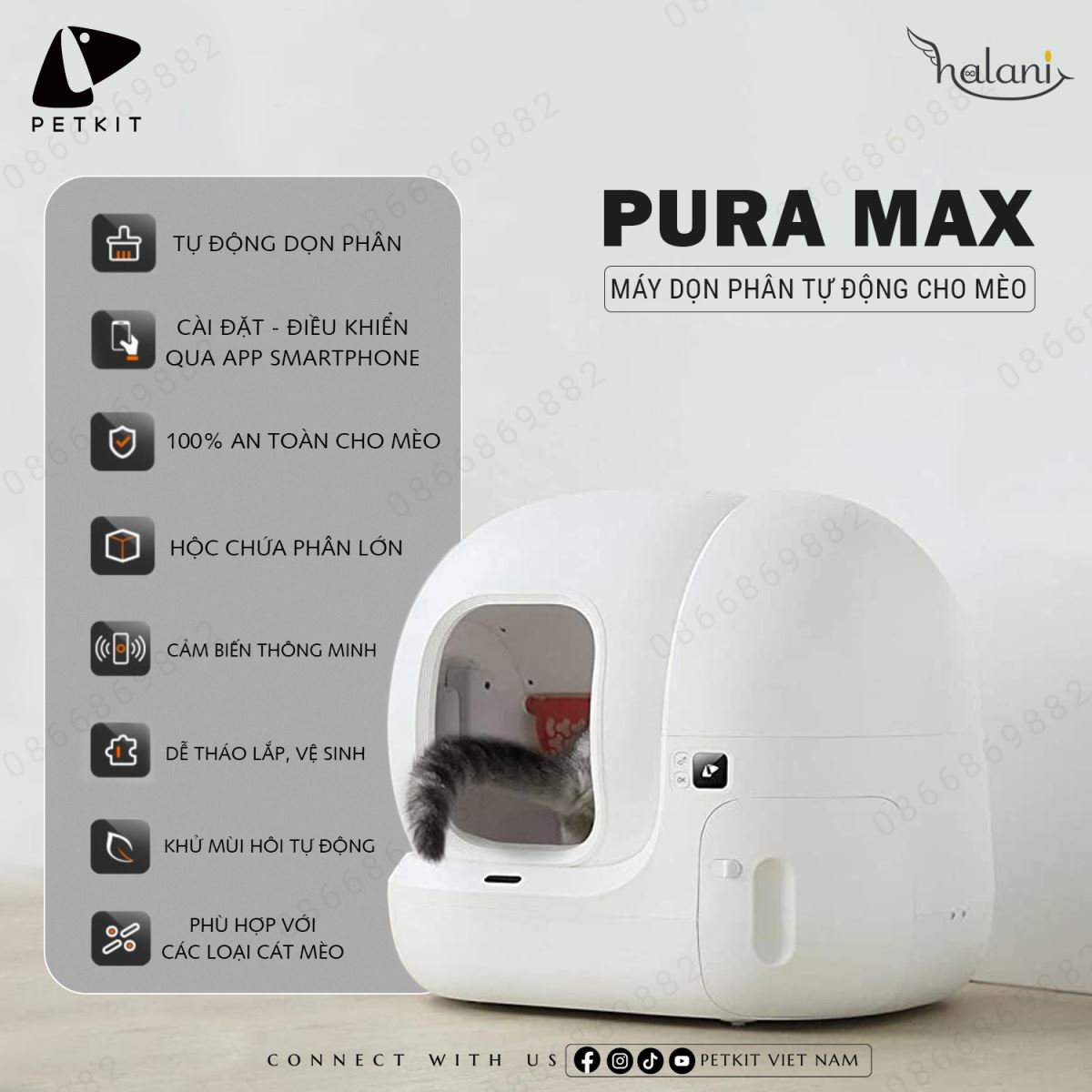 Máy vệ sinh tự động Pura Max