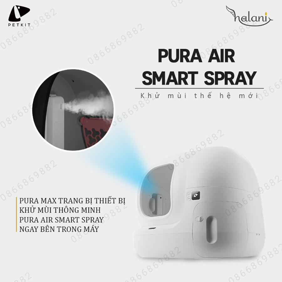pura max smart spray - máy khử mùi cho mèo