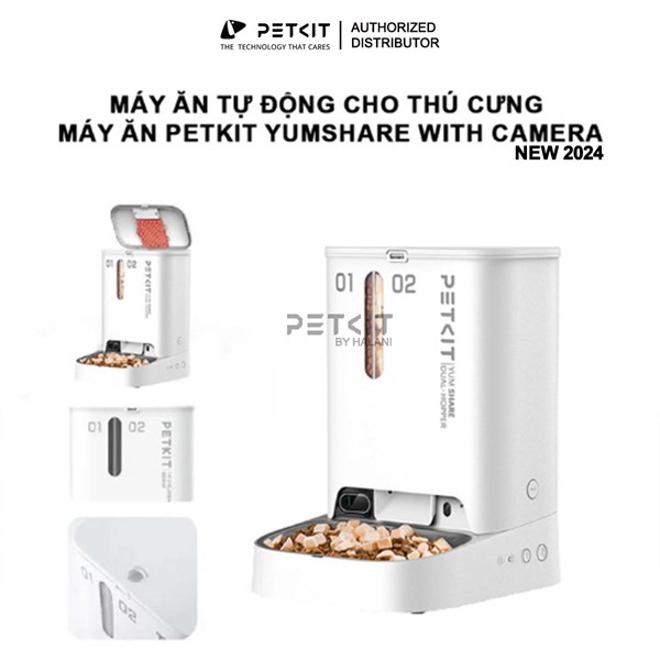 Máy ăn Petkit YumShare with Camera 2 ngăn dung tích 5 lít, phiên bản quốc tế chính hãng PETKIT