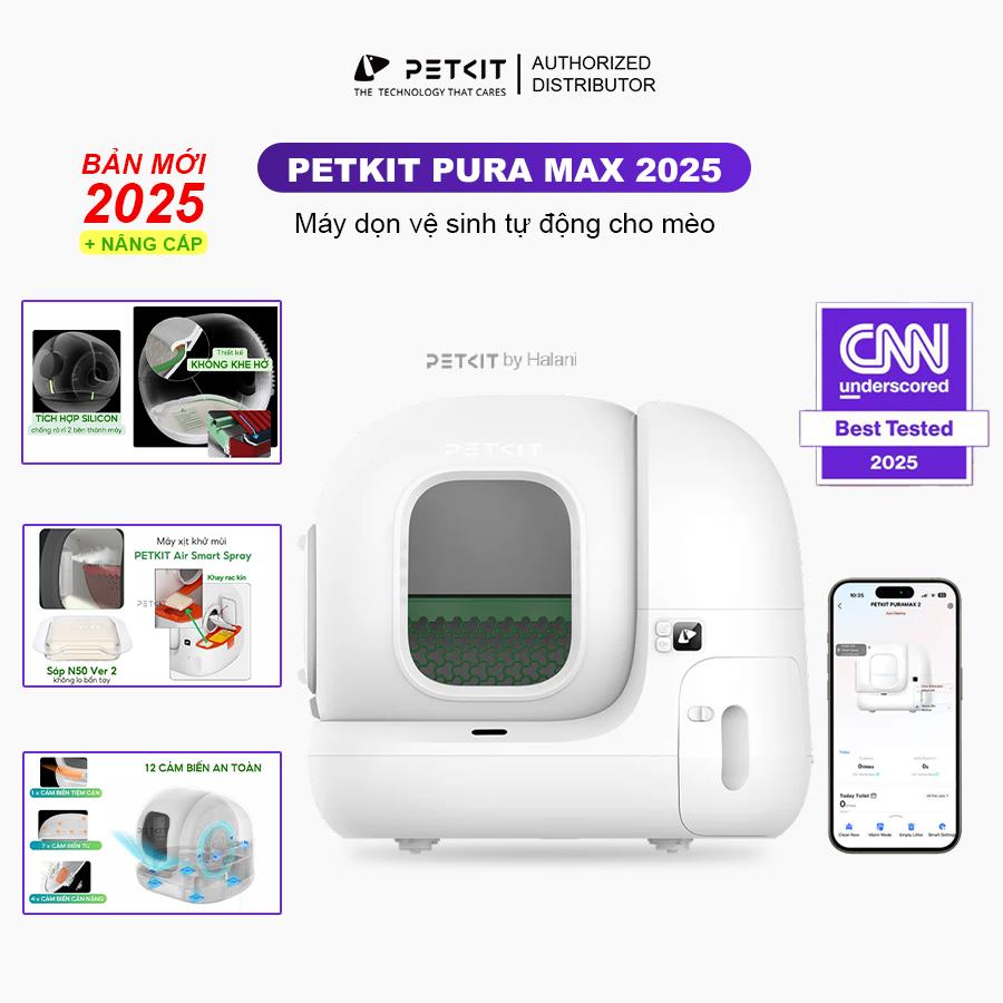 Máy vệ sinh tự động PETKIT PURA MAX 2025 Phiên bản chống rò rỉ nước tiểu 